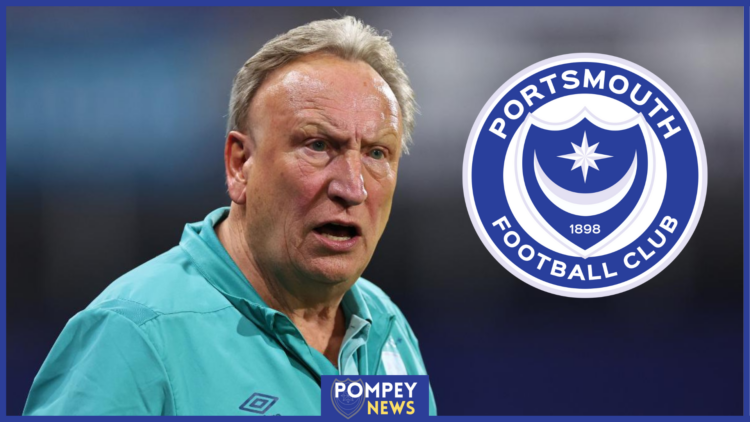 Neil Warnock and Portsmouth badge