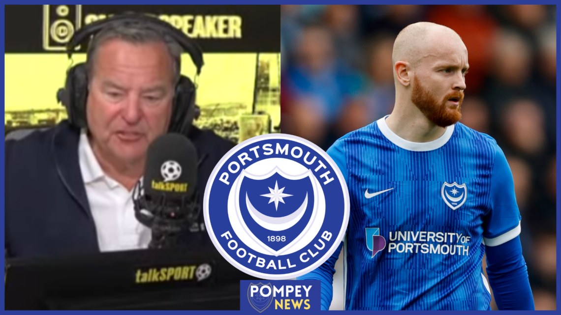 Connor Ogilvie, Jeff Stelling, Portsmouth badge