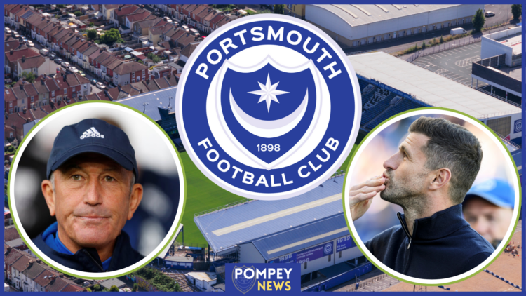 Tony Pulis John Mousinho Portsmouth badge