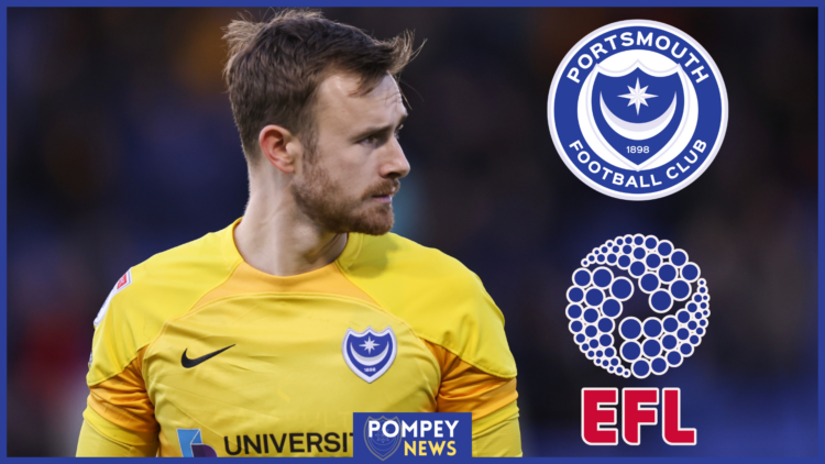 Will Norris, Portsmouth badge, EFL logo