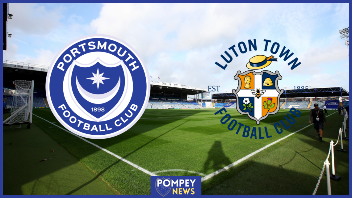 Fratton Park Portsmouth and Luton badge