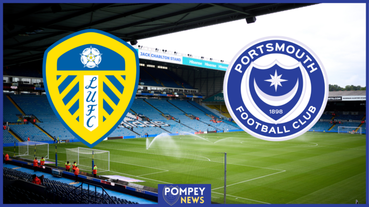 Leeds United and Portsmouth badge, Elland Road