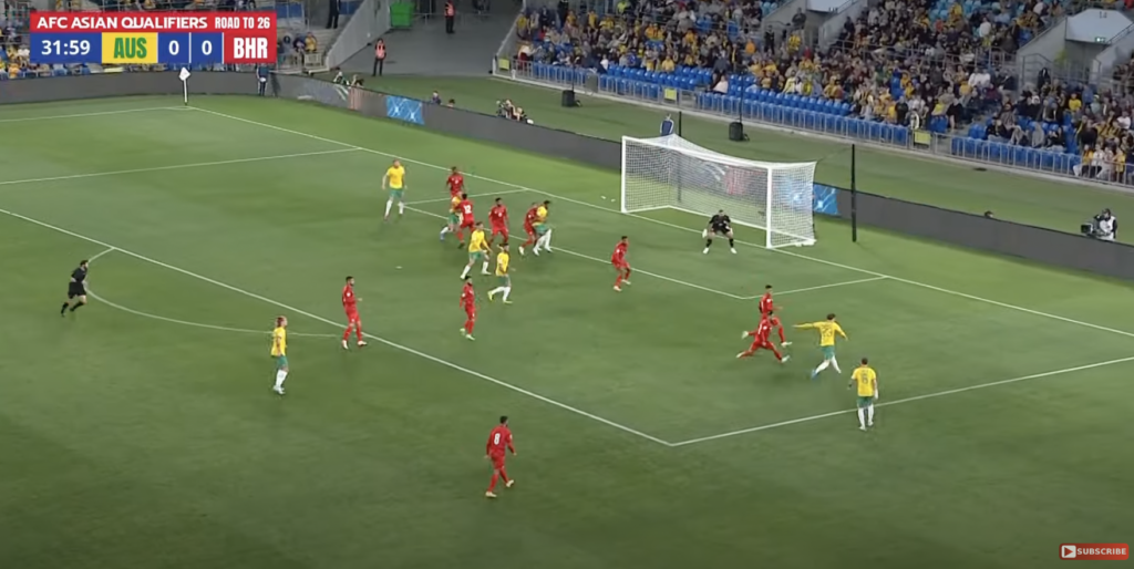 Kusini Yengi marked Australia v Bahrain