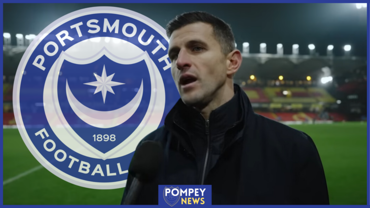 Portsmouth logo, John Mousinho