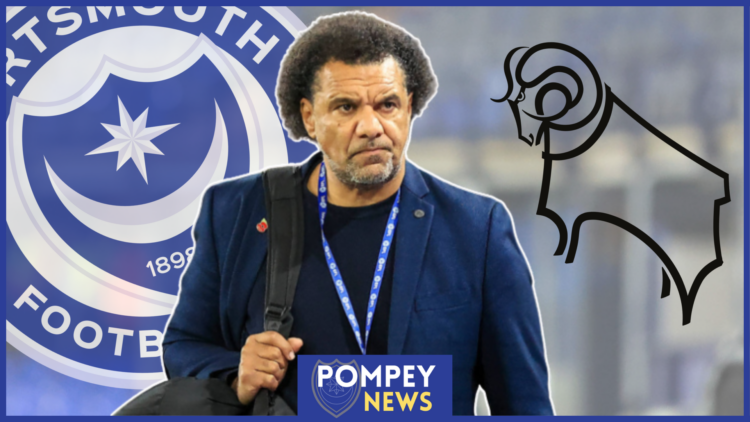 Portsmouth badge, Derby County badge, Don Goodman