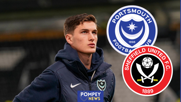 Freddie Potts, Portsmouth badge, Sheffield United badge