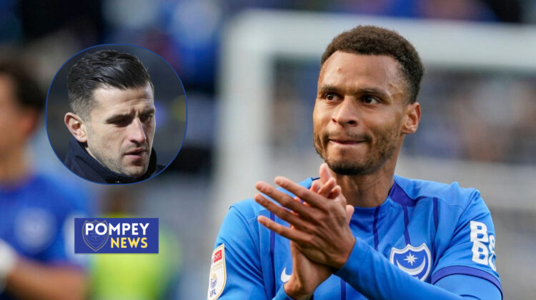 Josh Murphy and John Mousinho at Portsmouth.