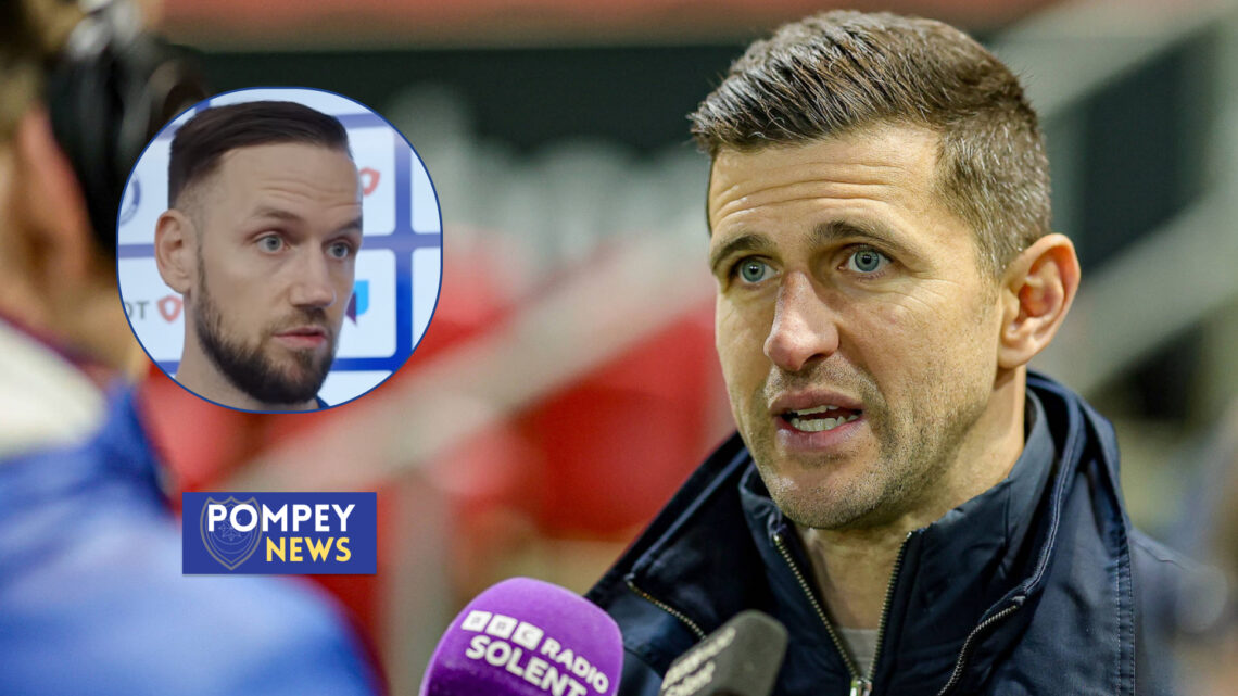 John Mousinho and Alexander Milosevic at Portsmouth.