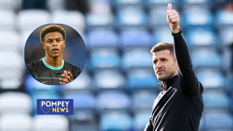 John Mousinho and Kusini Yengi at Portsmouth.