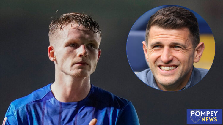 Portsmouth star Terry Devlin and John Mousinho