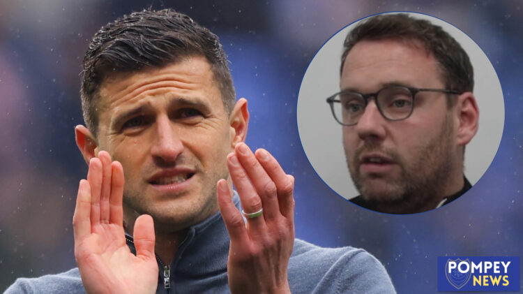 Portsmouth manager John Mousinho and Rich Hughes