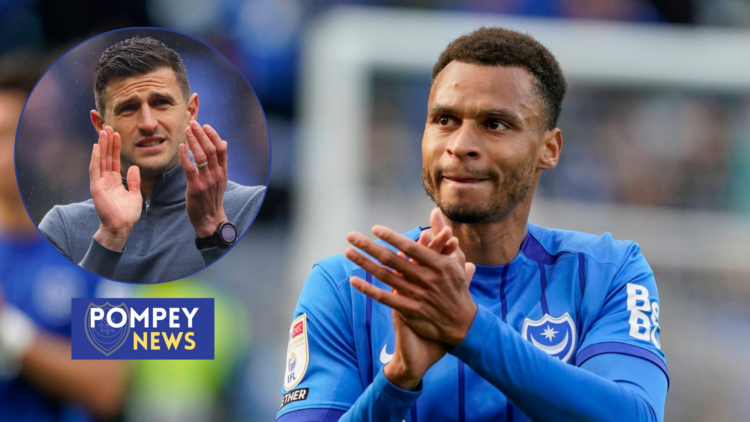 Portsmouth boss John Mousinho and Josh Murphy