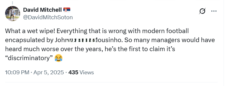 John Mousinho tweet