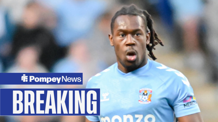 Coventry ace Brandon Thomas-Asante reacts to Portsmouth deal