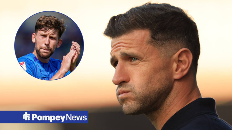 John Mousinho deflated, with Callum Lang in circle inset
