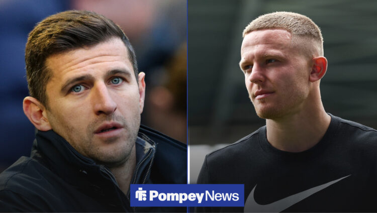 John Mousinho looking concerned at Colby Bishop