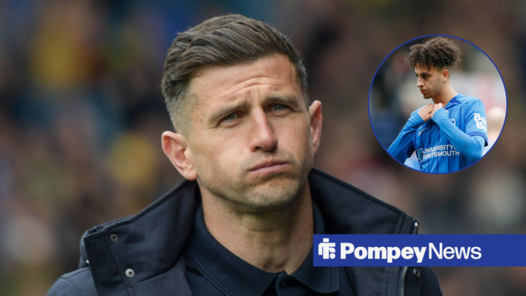 John Mousinho looks beleaguered with Kaide Gordon in circular inset