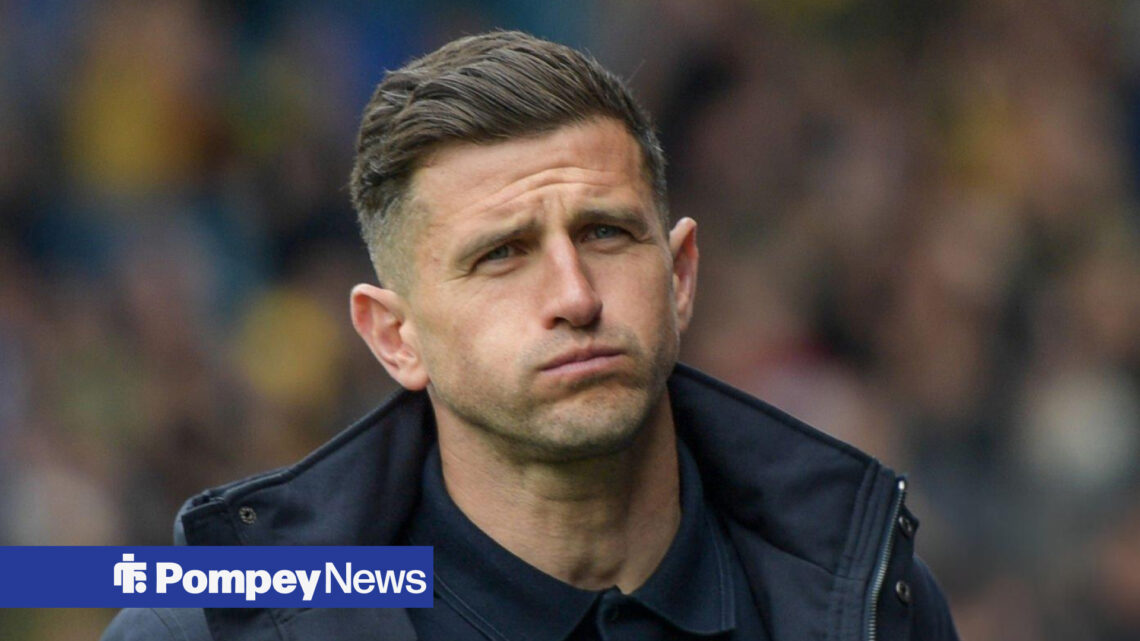 Portsmouth boss John Mousinho looks worried