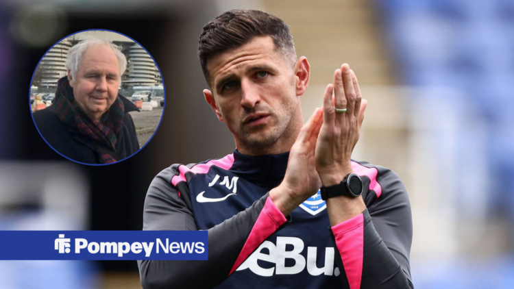 John Mousinho clapping with Ian Darke in circle