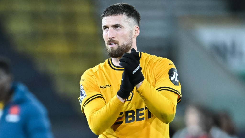 Matt Doherty playing for Wolves