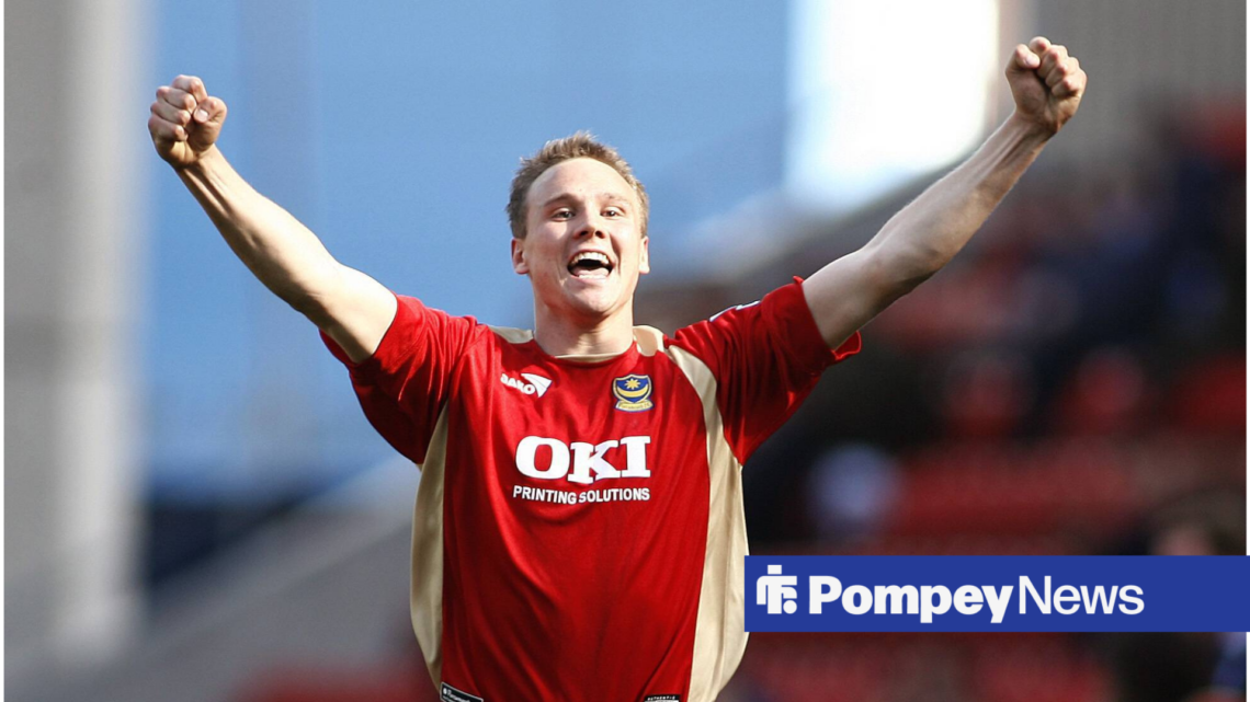 Matt Taylor celebrates scoring for Portsmouth in 2005