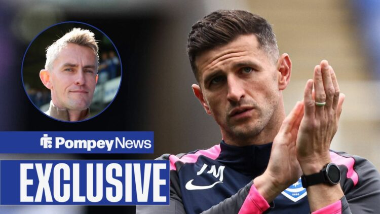 John Mousinho clapping with Kieran McKenna in circle