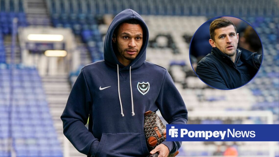Josh Murphy arrives at Fratton Park with John Mousinho in circular inset