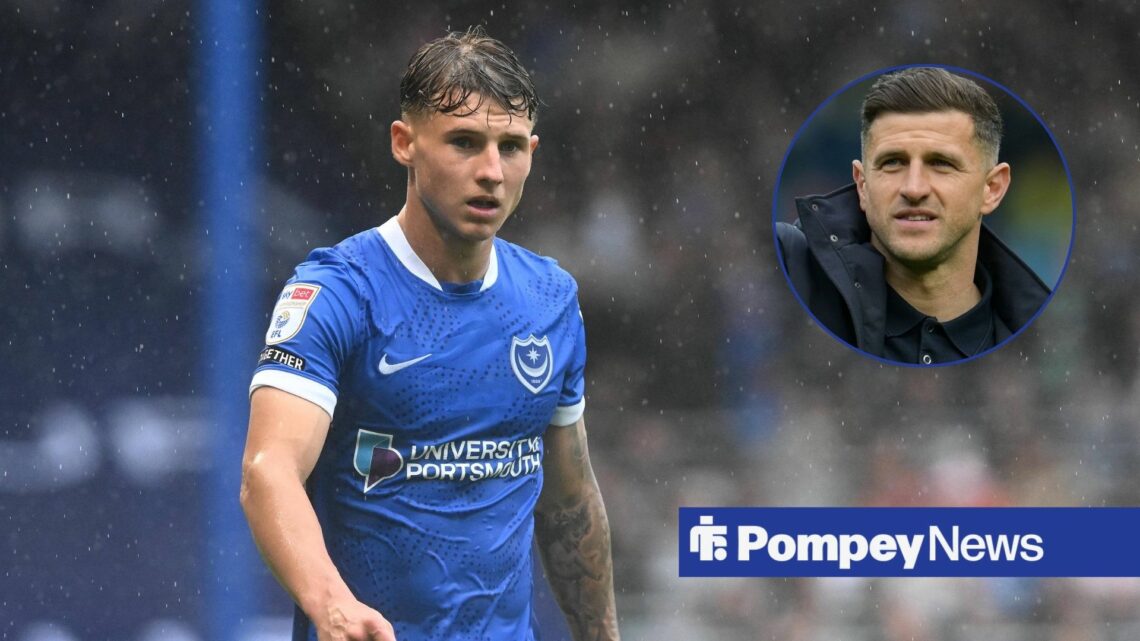 Adrian Segecic with John Mousinho in right circular inset