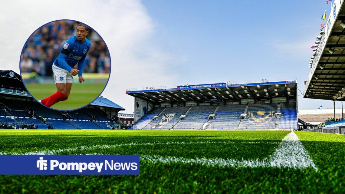 Fratton Park with Sammy SIlvera in left circular inset