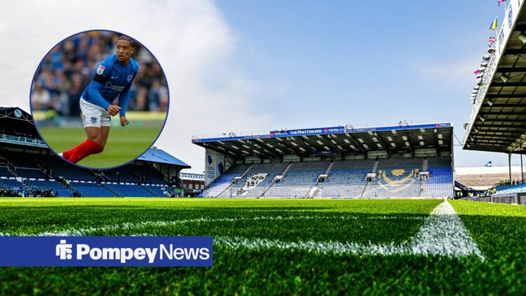 Fratton Park with Sammy SIlvera in left circular inset