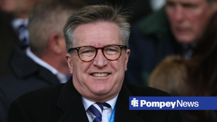 Portsmouth CEO Andy Cullen smiling in the stands